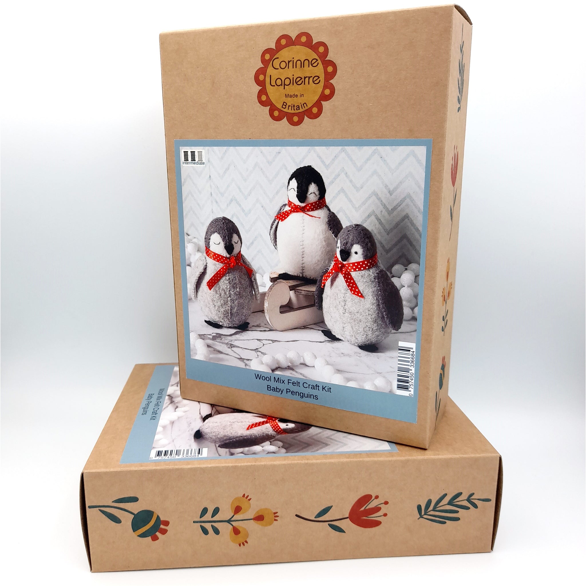 MageCrux Unfinished Felt Kit Penguin Wool Needle Felt Kit Package