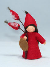 Load image into Gallery viewer, Rose Hips Fairy Felted Waldorf Doll - Four Skin Colors
