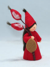Load image into Gallery viewer, Rose Hips Fairy Felted Waldorf Doll - Four Skin Colors
