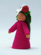 Load image into Gallery viewer, Raspberry Fairy Felted Waldorf Doll - Four Skin Colors
