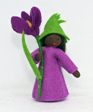 Load image into Gallery viewer, Crocus Stem Fairy Felted Waldorf Doll - Three Skin Tones
