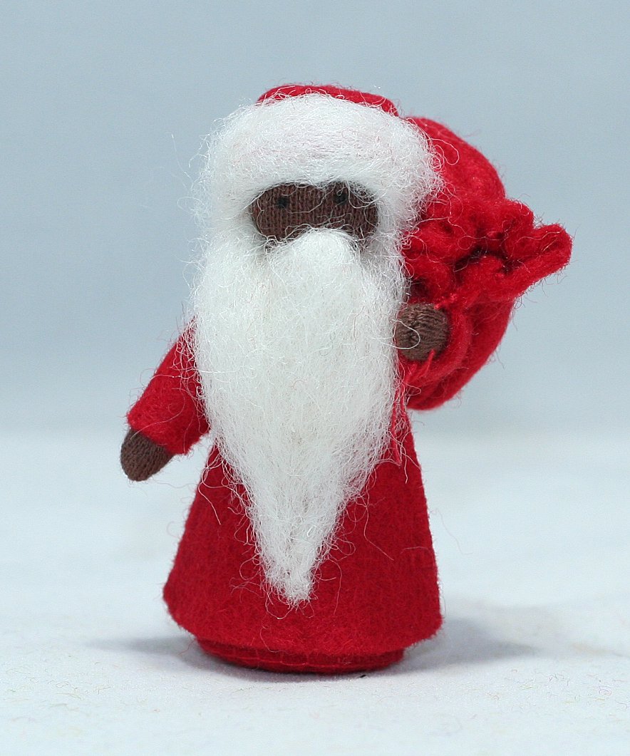 Santa Claus Felted Waldorf Doll - Four Skin Colors