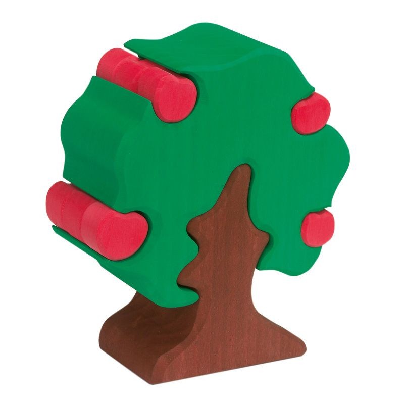 Apple Tree with Apples Wooden Stacker