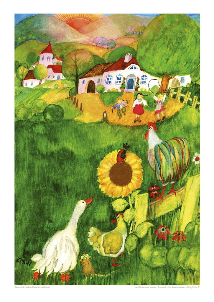 <i>Farmyard</i> Poster by Eva-Maria Ott-Heidmann