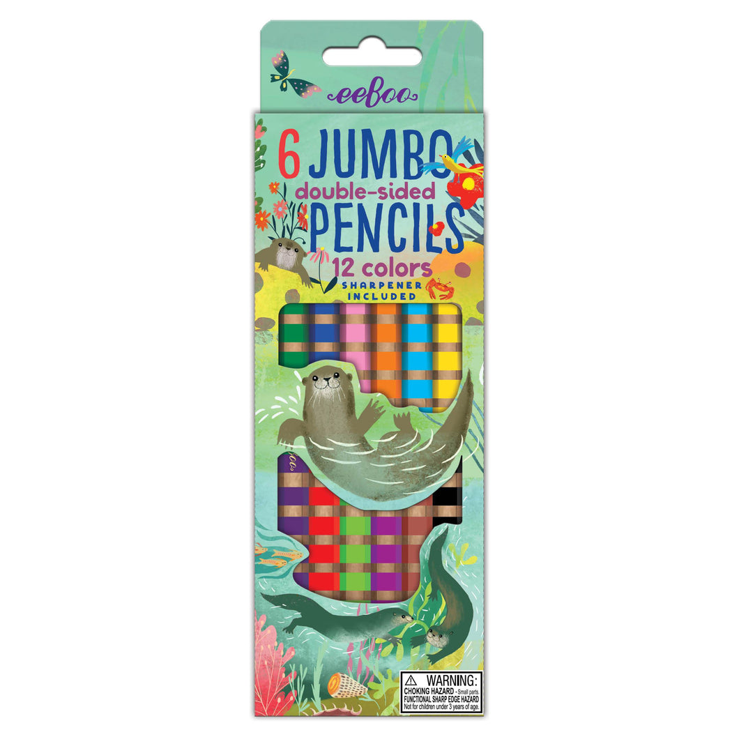 Otters at Play Jumbo Double-Sided Colored Pencils