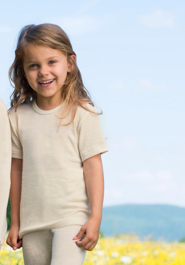 Engel Organic Wool Child's Short Sleeve Shirt