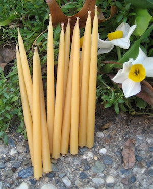 Beeswax Birthday Cake Candles - Pack of 12