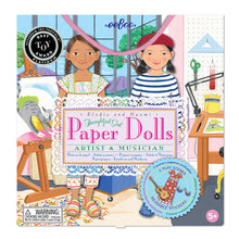 Load image into Gallery viewer, Thoughtful Girl Paper Dolls - Artist and Musician
