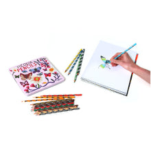 Load image into Gallery viewer, Butterflies and Flowers Colored Pencils Tin- Set of 12
