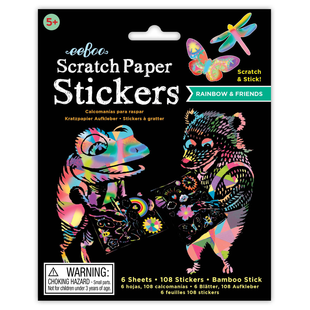 Rainbow Scratch Paper Stickers