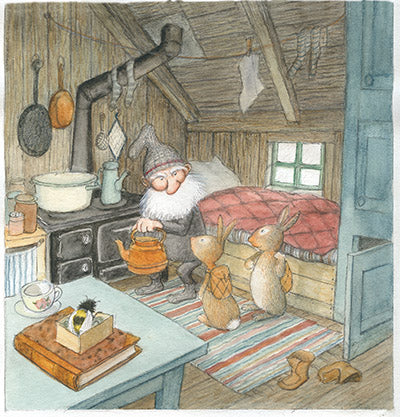 <i>The Yule Tomte and the Little Rabbits: A Christmas Story for Advent</i> by Ulf Stark, translated by Susan Beard, illustrated by Eva Eriksson
