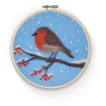 Load image into Gallery viewer, Robin in a Hoop Needle Felting Kit
