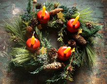 Load image into Gallery viewer, Make-It-Yourself Advent Apple Wreath Kit
