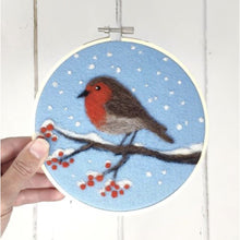 Load image into Gallery viewer, Robin in a Hoop Needle Felting Kit
