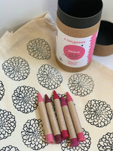Load image into Gallery viewer, Color-Your-Own Dahlia Market Tote with Eco-Friendly Crayons
