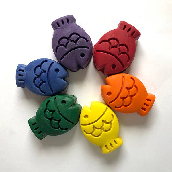 Rainbow Fish Eco-Friendly Crayons - Set of 6