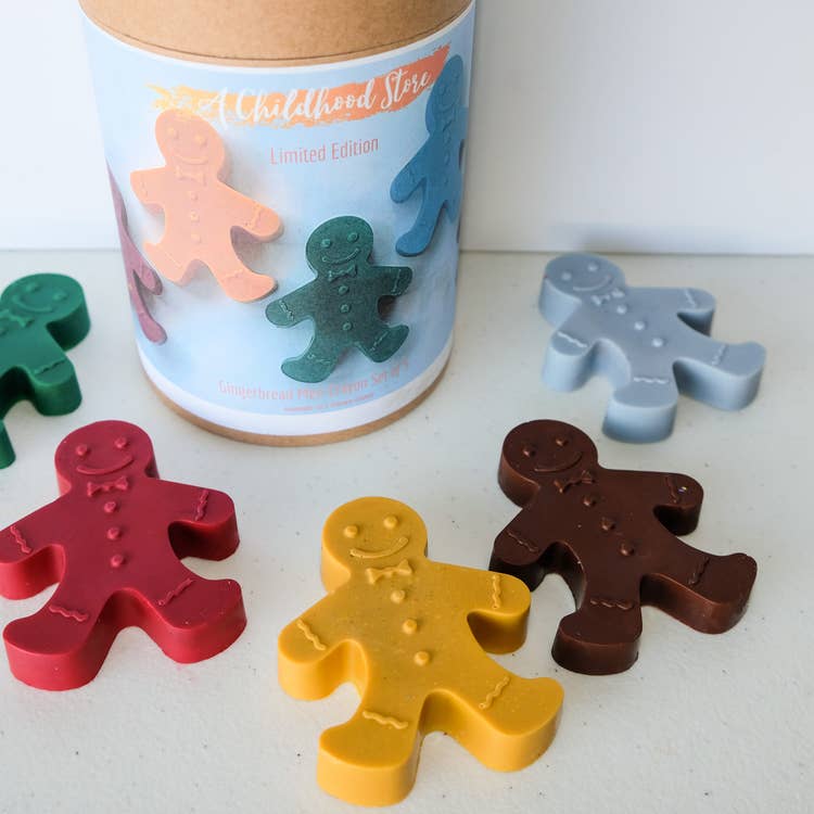 Gingerbread Men Eco-Friendly Crayons - Set of 6