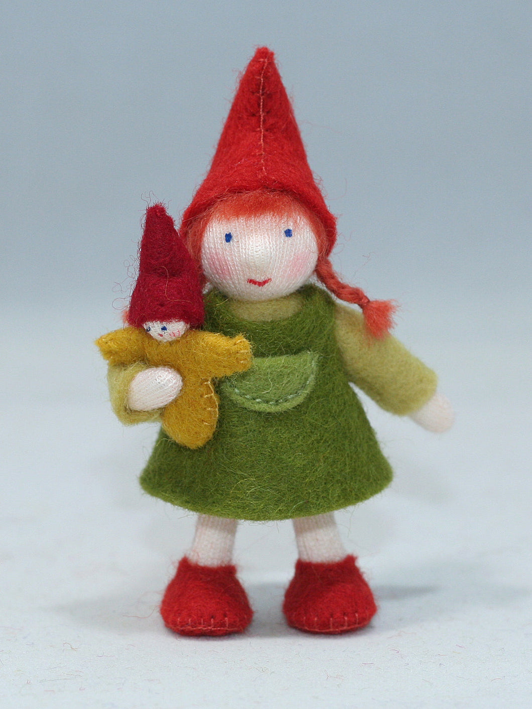 Big Sister Gnome Felted Waldorf Doll - Three Skin Tones
