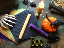 Load image into Gallery viewer, Halloween Colors Beeswax Candle Making Kit
