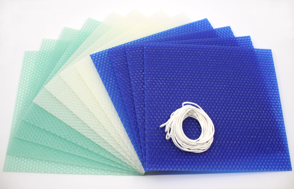 Hanukkah Colors Beeswax Candle Making Kit