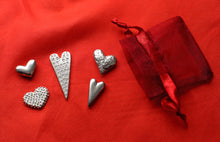 Load image into Gallery viewer, Hearts Pewter Pocket Charms Set

