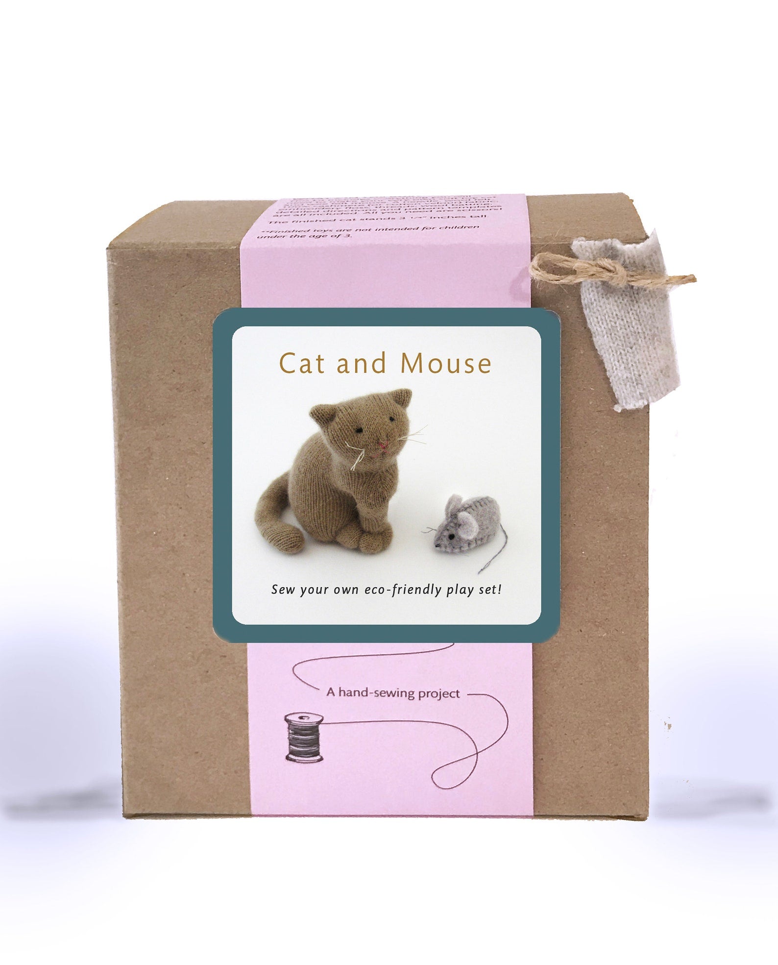 Wee Felt Cat and Mouse Complete Sewing Kit