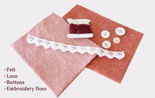Load image into Gallery viewer, Wee Felt Vintage Valentine Pocket Complete Sewing Kit
