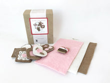 Load image into Gallery viewer, Wee Felt Valentine Cookie Complete Sewing Kit
