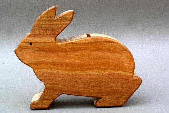 Wooden Bunny Bank