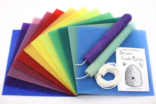 Load image into Gallery viewer, Rainbow Colors Beeswax Candle Making Kit
